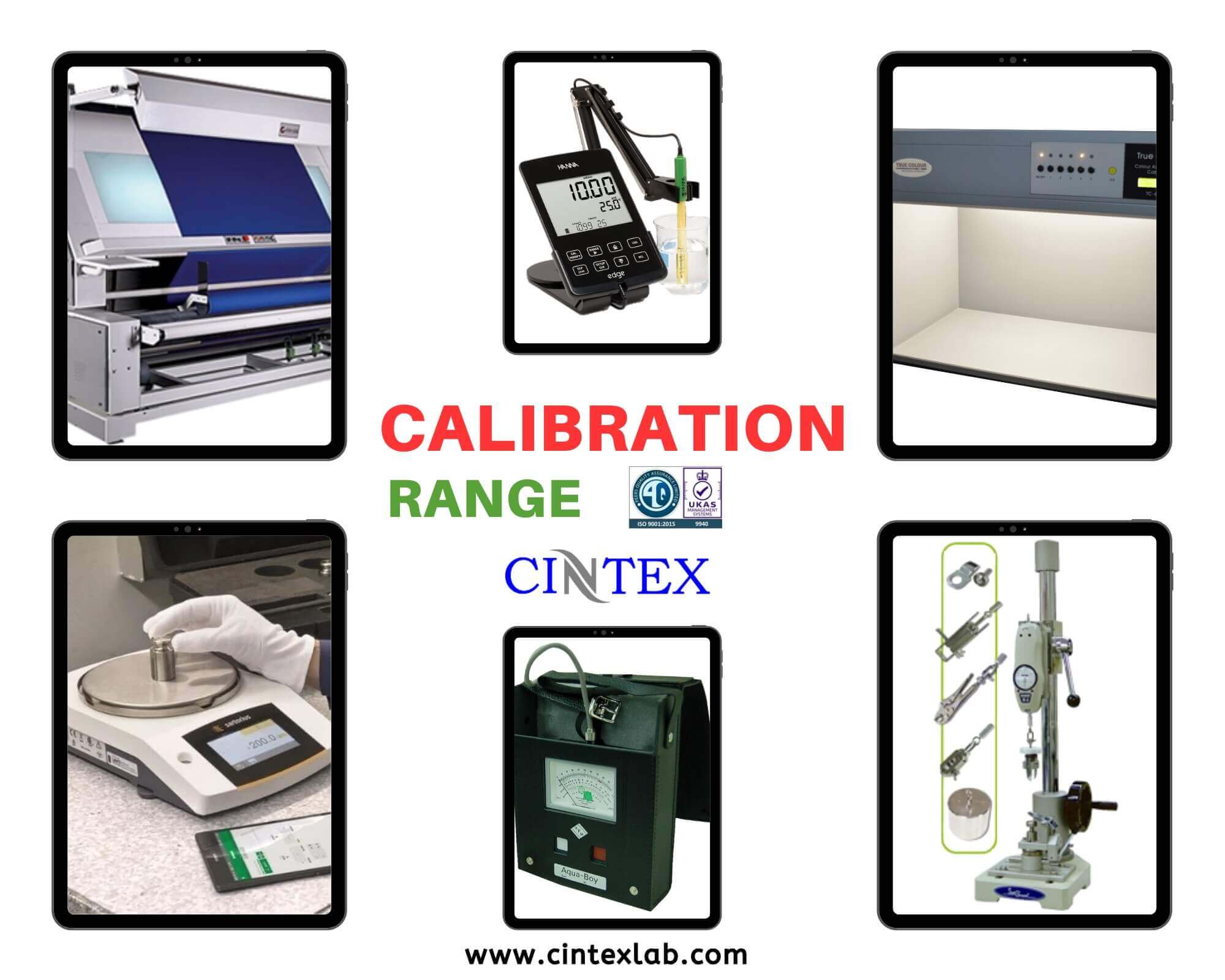 Cintex Textile Instruments Calibration Range Cintex